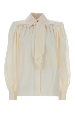 White crepe shirt Beige CHLOE (CH25WHT75005)