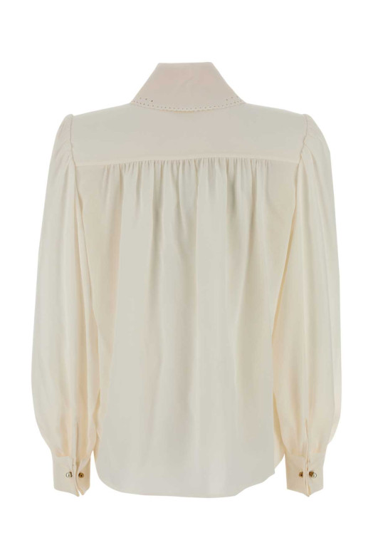 Белая креповая рубашка Бежевый CHLOE (CH25WHT75005) CHLOÉ
