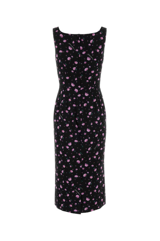 Printed stretch silk dress DOLCE & GABBANA (F6F4ZTFSA8M)