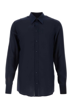 Blue crepe shirt DOLCE & GABBANA (G5ML1TFU1UQ)