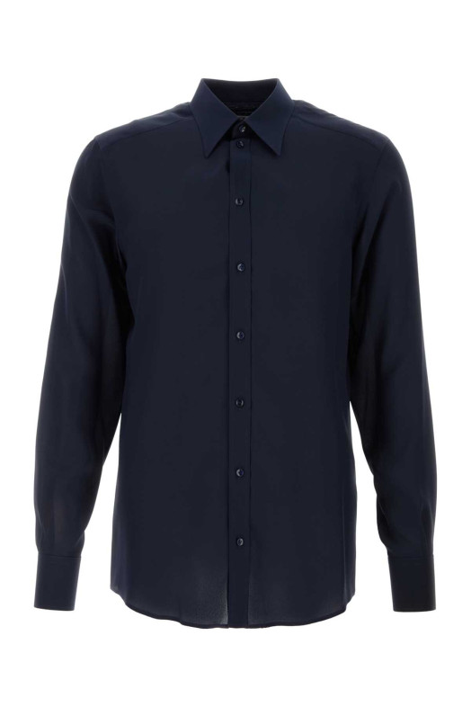 Blue crepe shirt DOLCE & GABBANA (G5ML1TFU1UQ)