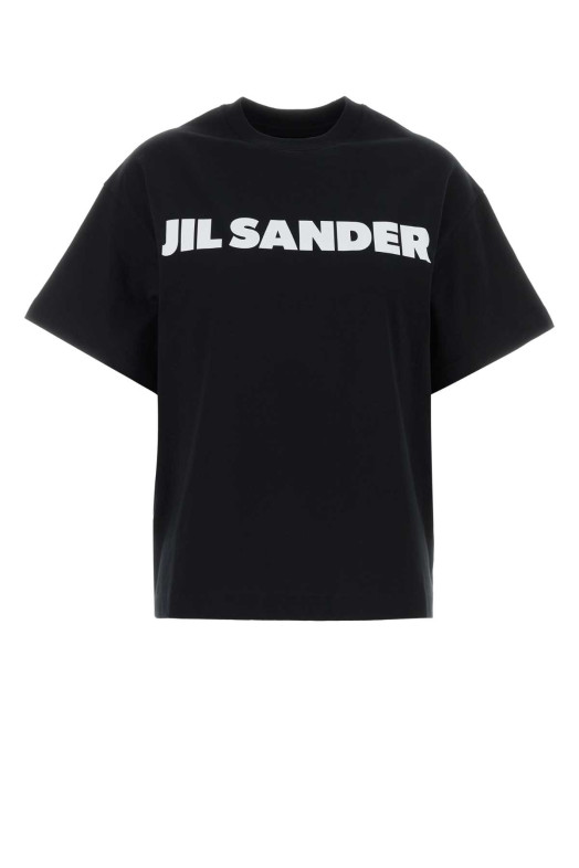Черная хлопковая футболка JIL SANDER (J02GC0140J20349)