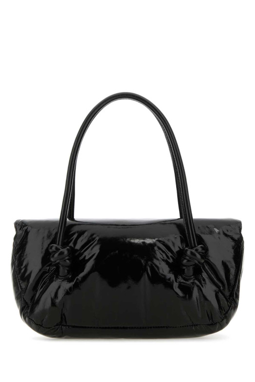 Чорна шкіряна сумочка з ручкою-вузлом JIL SANDER (J07ZH0020P6589)