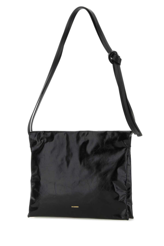 Чорна шкіряна сумка через плече Cushion JIL SANDER (J07ZH0023P6584)