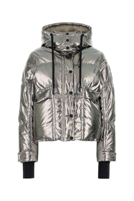 Серебристая полиэстеровая пуховая куртка Celaque MONCLER GRENOBLE (K20981A00011596U2)