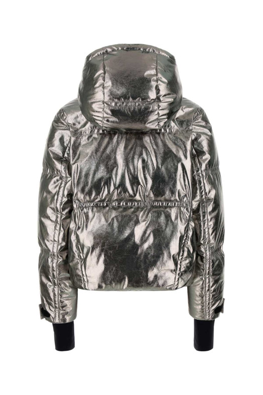 Серебристая полиэстеровая пуховая куртка Celaque MONCLER GRENOBLE (K20981A00011596U2)