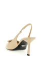 Triangle logo slingback Brown