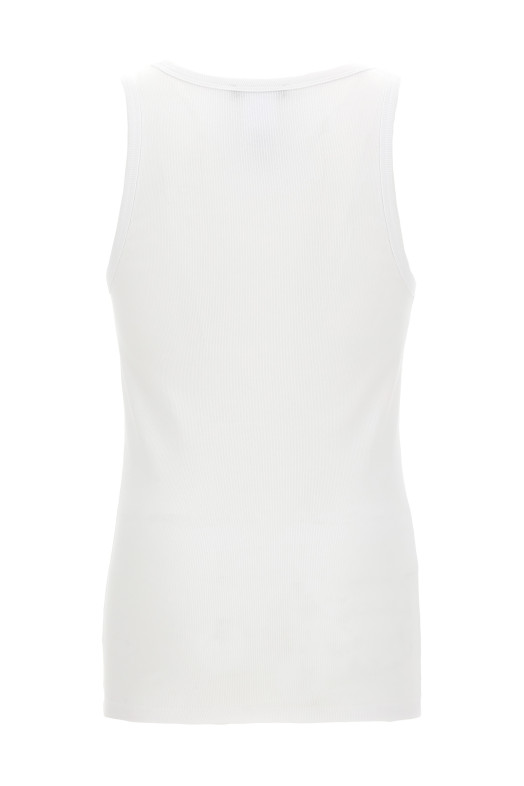 Майка с вышитым логотипом Белая VERSACE 10131251A094101W000