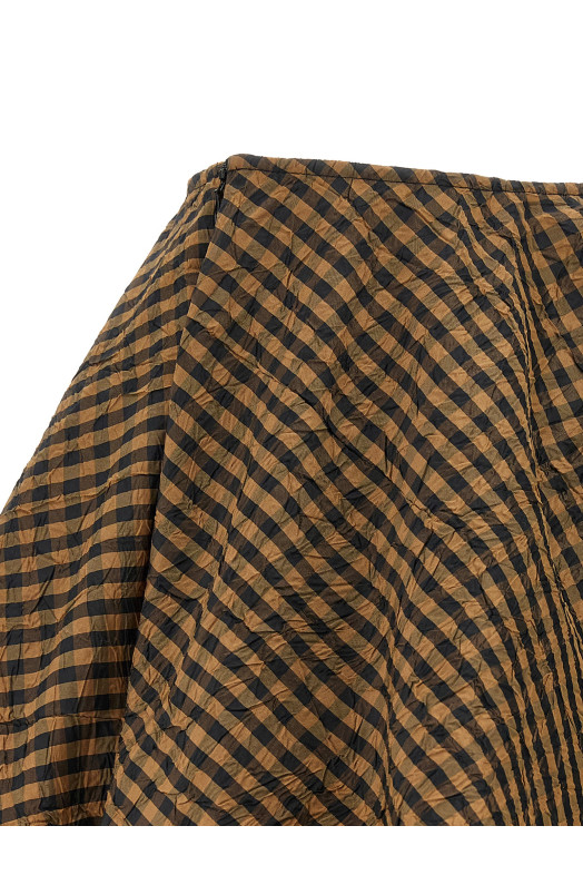 'Crinckled Taffetà' skirt Brown