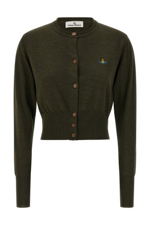 'Bea cropped' cardigan Brown