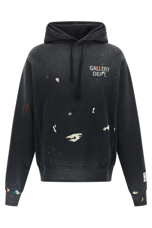 'Painted' hoodie Black