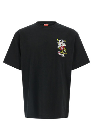 'Wild Tiger embroidered' T-shirt Black