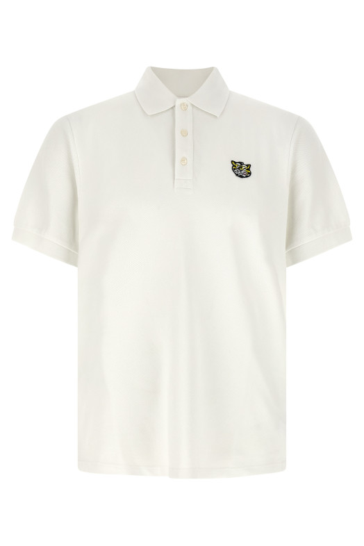 'Wild Tiger Gots' polo shirt White