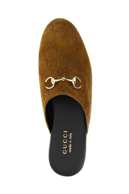 Замшевые туфли-муле «GG» Коричневые 849565AAFQV2118