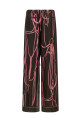 Clamp print pants Brown