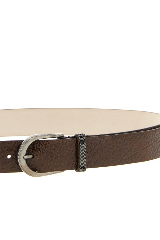 Блестящий ювелирный пояс коричневого цвета M0JUMC31GC7891