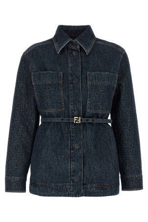 'FF' denim jacket Blue