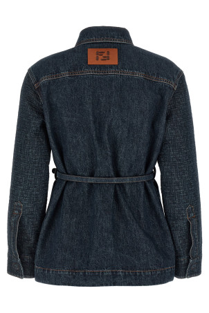 'FF' denim jacket Blue