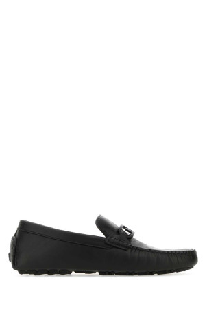 Black leather Diver O Lock loafers FENDI (7D1547AK1U)