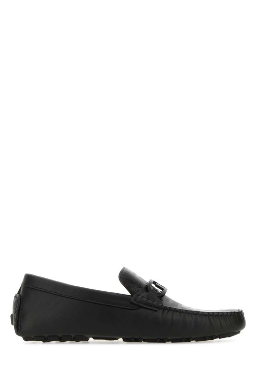 Black leather Diver O Lock loafers FENDI (7D1547AK1U)