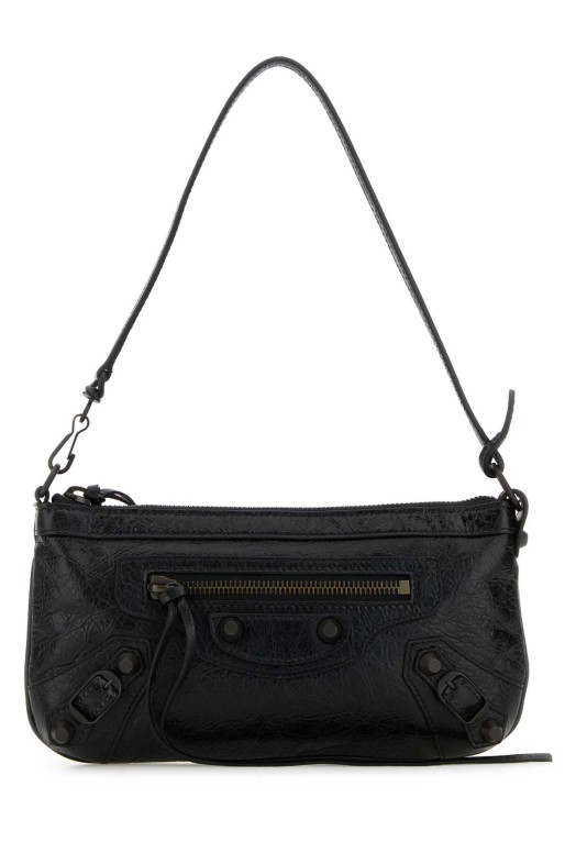 Black leather Le City shoulder bag Black BALENCIAGA (8280582ABEK)
