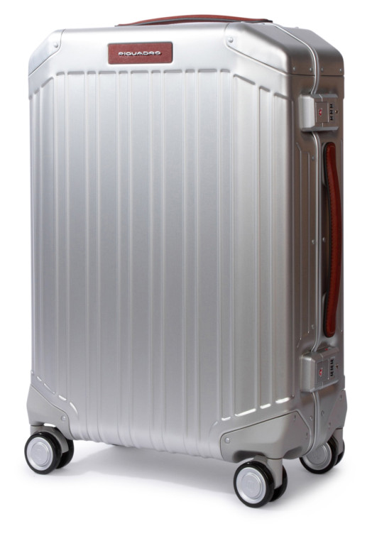 ТРОЛЛЕЙБАГ АЛЮМИНИЕВЫЙ С 4 КОЛЕСАМИ И КОЖЕЙ PIQUADRO (BV4425ALU)