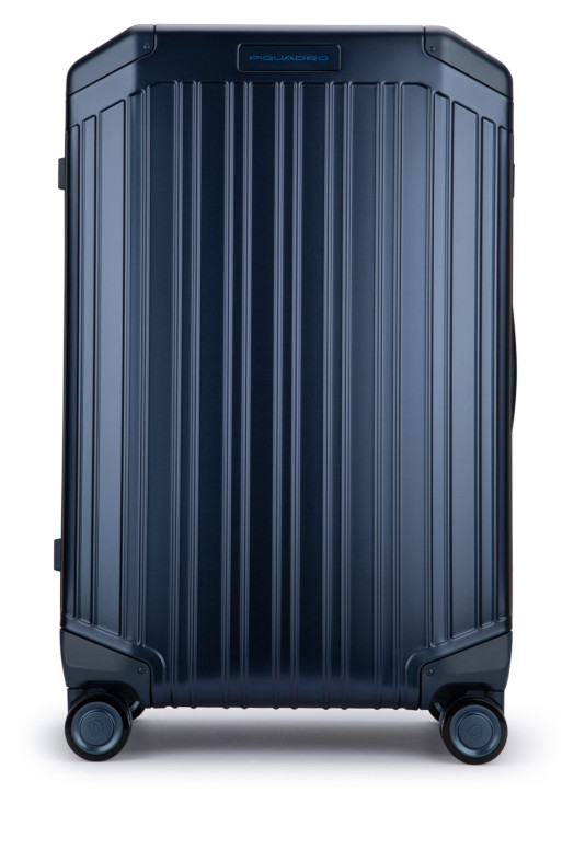 TROLLEY MEDIO 4 RUOTE IN ALLUMINIO E PELLE BLUE PIQUADRO (BV4427ALUB2)