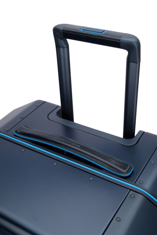 TROLLEY MEDIO 4 RUOTE IN ALLUMINIO E PELLE BLUE PIQUADRO (BV4427ALUB2)