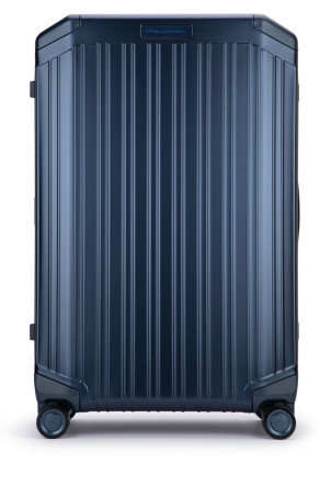 TROLLEY GRANDE 4 RUOTE IN ALLUMINIO E PELLE BLUE PIQUADRO (BV4428ALUB2)