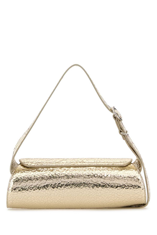 Золотая кожаная сумка через плечо Cannolo JIL SANDER (J07WD0023P8920)