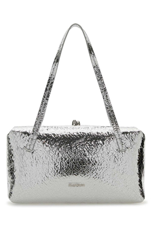 Silver nappa leather Goji Pillow shoulder bag JIL SANDER (J08WD0078P8920)