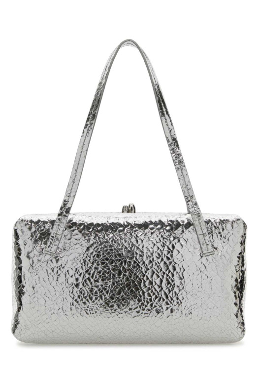 Silver nappa leather Goji Pillow shoulder bag JIL SANDER (J08WD0078P8920)