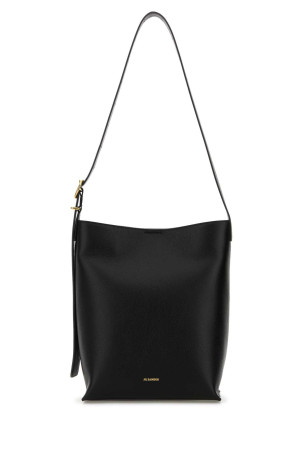 Black leather Cannolo shoulder bag JIL SANDER (J08ZH0084P8931)