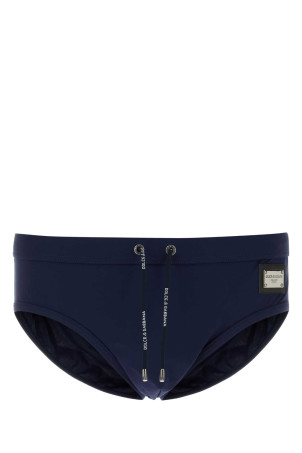 Navy blue stretch nylon swimming brief DOLCE & GABBANA (M4A76JON0DL)