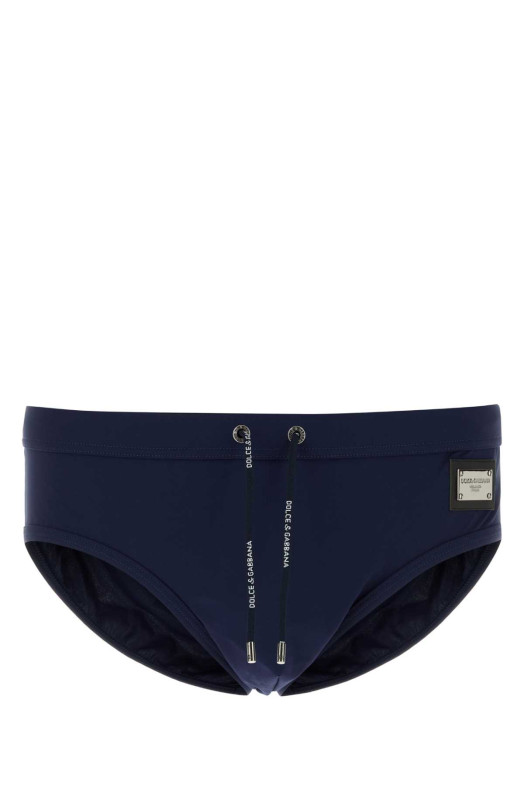 Navy blue stretch nylon swimming brief DOLCE & GABBANA (M4A76JON0DL)