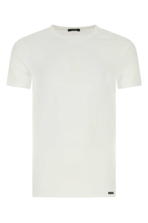 White stretch cotton t-shirt White TOM FORD (T4M081040)