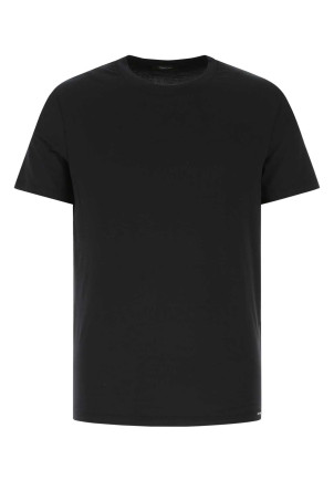 Black stretch cotton blend t-shirt TOM FORD (T4M081410)