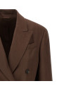 Двубортный блейзер Коричневый BRUNELLO CUCINELLI MH1267094C9284