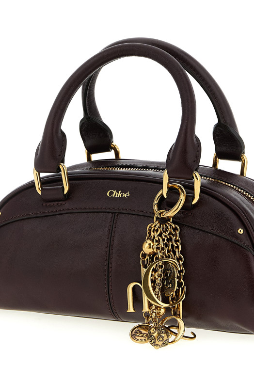 'Bowling piccola' handbag Bordeaux