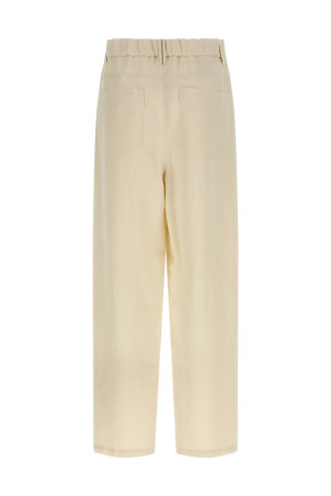 Лляні штани Білі BRUNELLO CUCINELLI MH126P9148C579