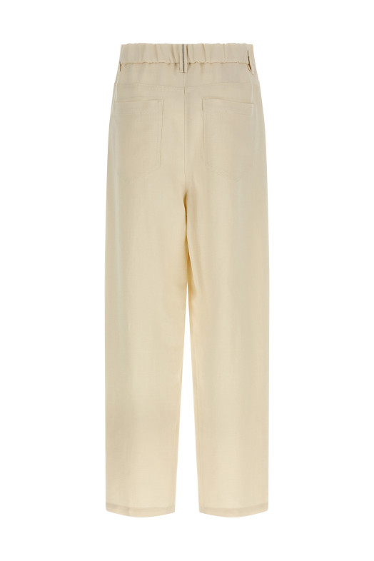 Льняные брюки Белые BRUNELLO CUCINELLI MH126P9148C579