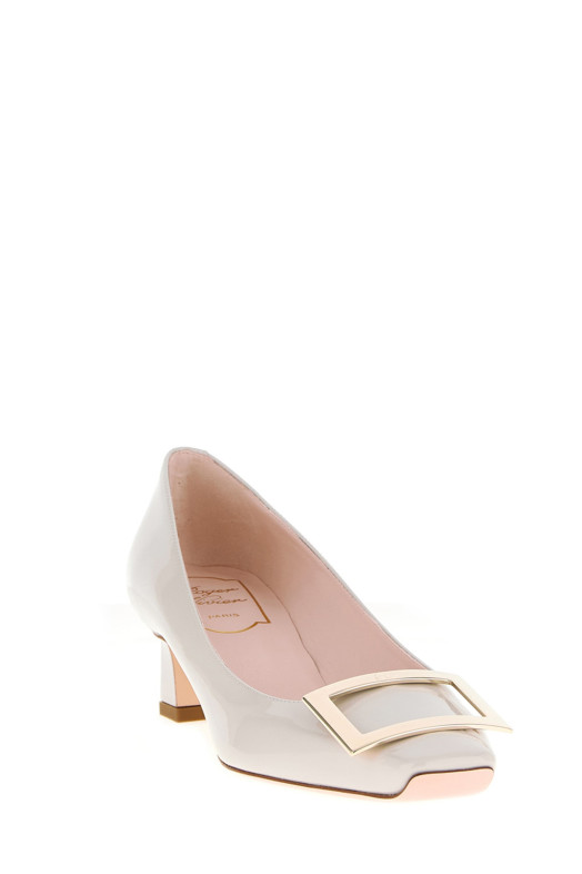 'Trompette' pumps White