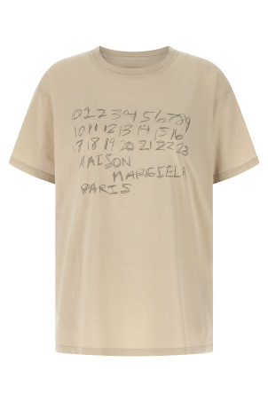 Футболка с принтом Бежевая MAISON MARGIELA S51GC0544S24575119