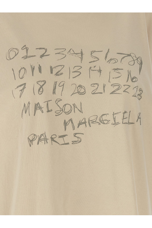Футболка с принтом Бежевая MAISON MARGIELA S51GC0544S24575119