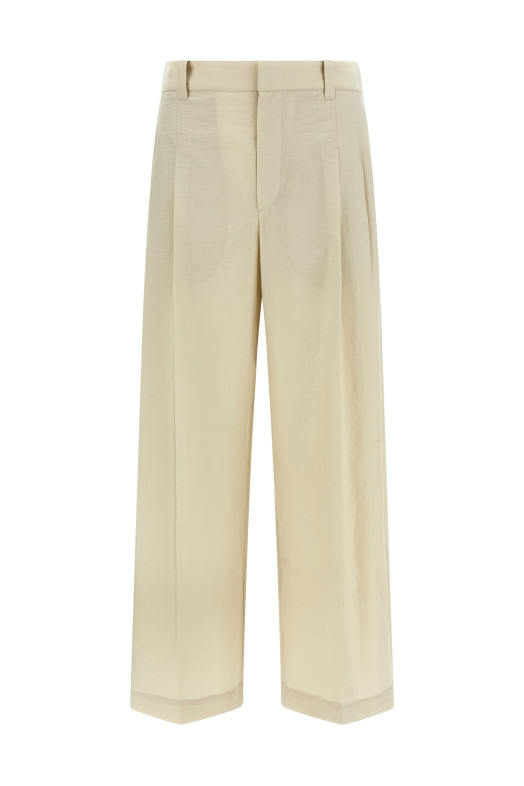 Хлопковые брюки Белые BRUNELLO CUCINELLI M0F79P9189C9593