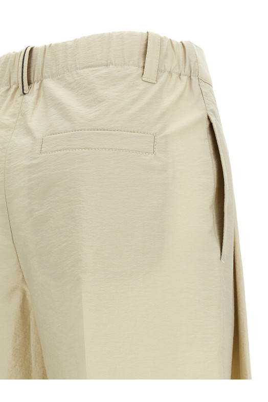 Хлопковые брюки Белые BRUNELLO CUCINELLI M0F79P9189C9593