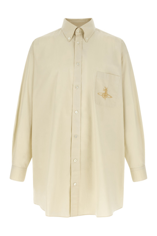 'oversized' shirt Beige