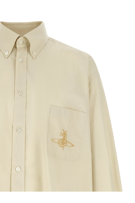 'oversized' shirt Beige