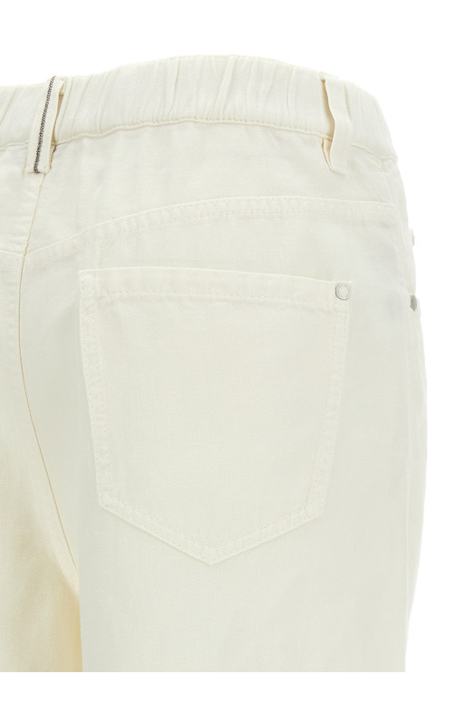 Бавовняні штани Бежеві BRUNELLO CUCINELLI ML996P4053C1101