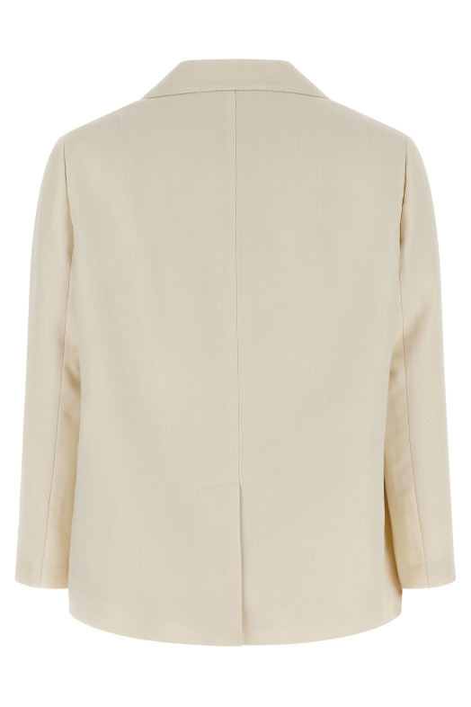 Двубортный блейзер Белый BRUNELLO CUCINELLI MH1267621C579